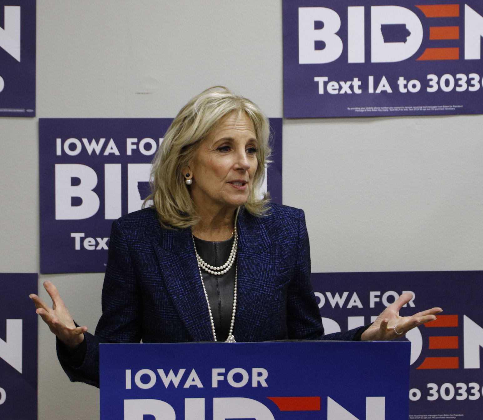 jill biden in clinton, iowa
